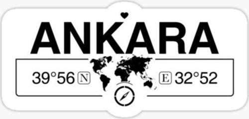 Ankara Gps Harita Sticker Oto Araba Yapıştırma 17cm