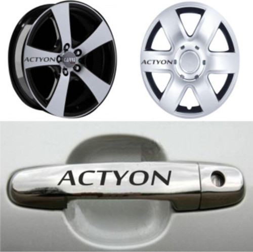 ACTYON Kapı Kolu Jant Sticker Yapıştırma 8 Ad