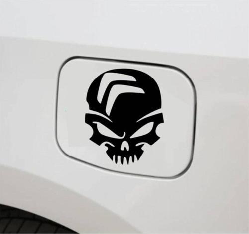 Araba Depo Kapağı Sticker Citroen Kuru Kafa Oto Sticker 2 Adet