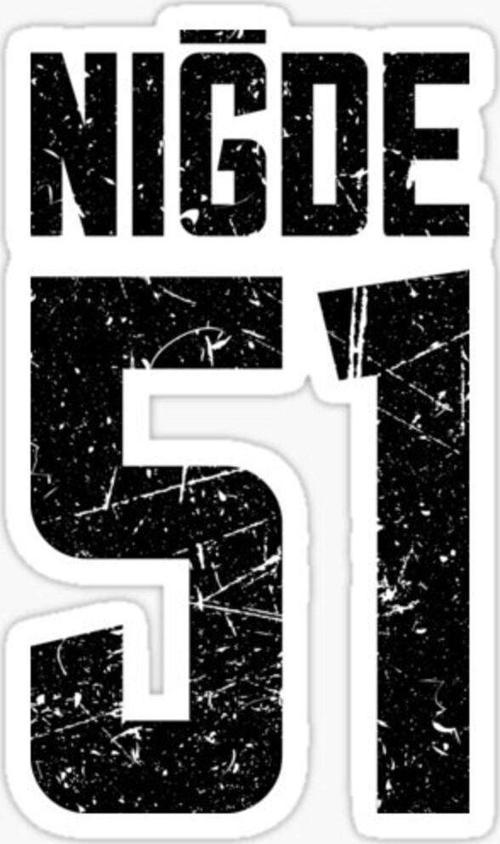 51 NİĞDE Sticker Yapıştırma Oto Etiket 17cm