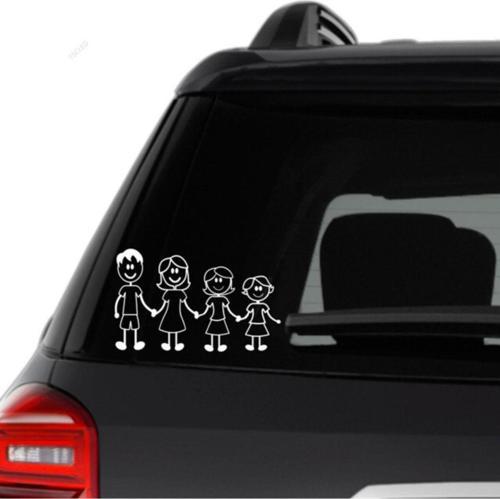 Aile Sticker Anne Baba Çocukları Araba Yapıştırma