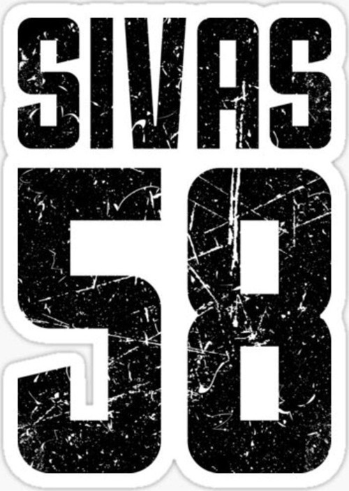 58 SİVAS Sticker Yapıştırma Oto Etiket 17cm