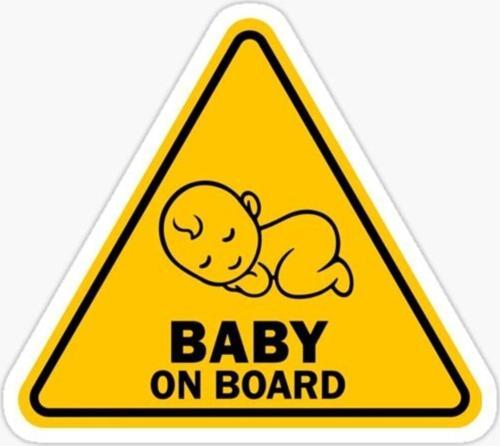 Arabada Bebek Var Sticker oto Yapıştırma Etiket 18cm MD17