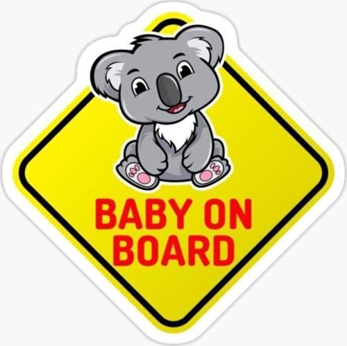 Arabada Bebek Var Sticker oto Yapıştırma Etiket 18cm MD18