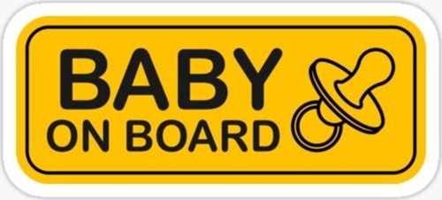 Arabada Bebek Var Sticker oto Yapıştırma Etiket 18cm MD20