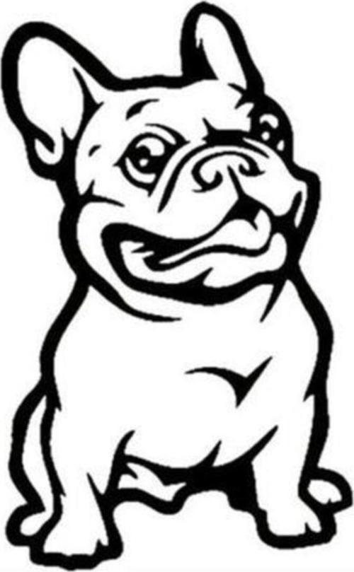 Araba için Fransız Buldog Köpek Sticker Yapıştırma
