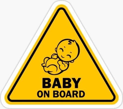 Arabada Bebek Var Sticker oto Yapıştırma Etiket 18cm MD25