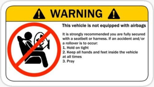 Airbag Uyarı Etiketi Hava Yastığı Etiketi 4 Adet