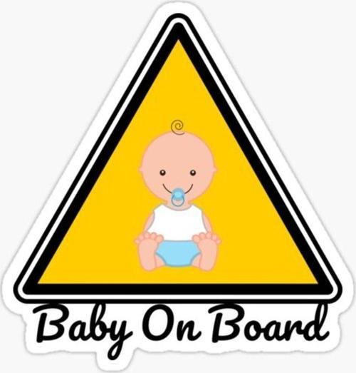 Arabada Bebek Var Sticker oto Yapıştırma Etiket 18cm MD5