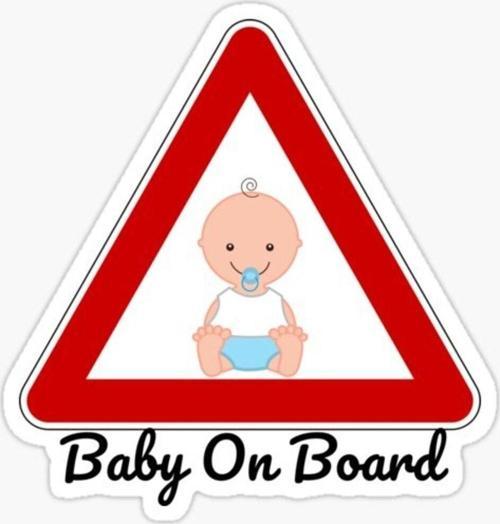 Arabada Bebek Var Sticker oto Yapıştırma Etiket 18cm MD9