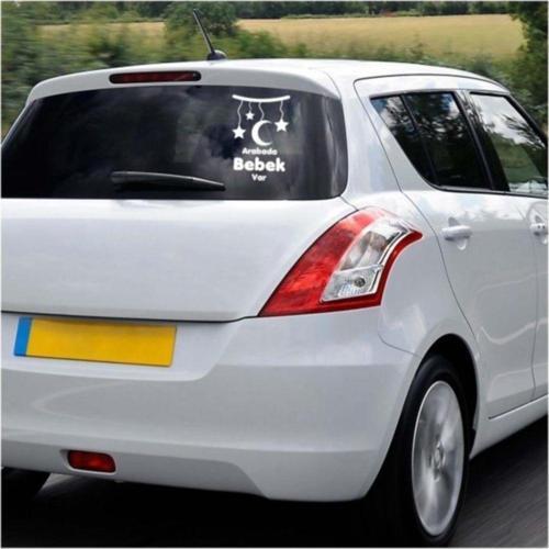 Arabada Bebek Var Sticker Yapıştırma Vinil Film 30cm
