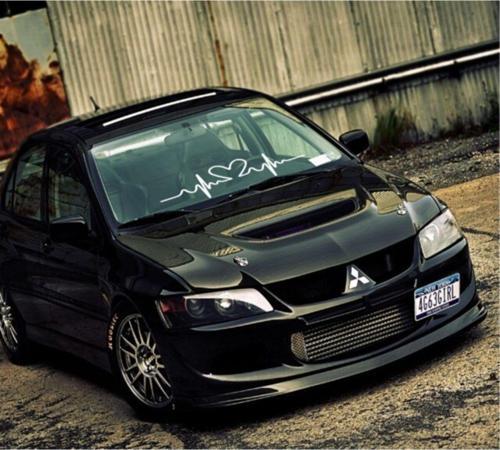 Araba Ön Cam Oto Sticker Nabız Kalp Atışı Ritmi 50CM