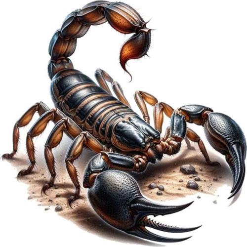 Akrep Sticker Araba, Motorsiklet, AraçEtiket Cam Sticker 19CM