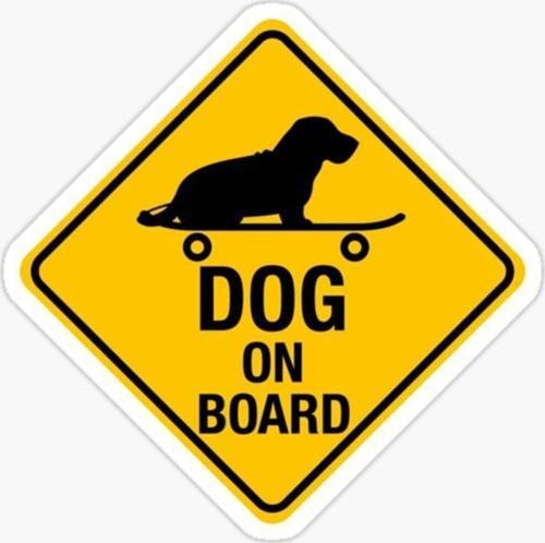 Arabada Köpek var Dog On Board Sticker Yapıştırma 19CM md3