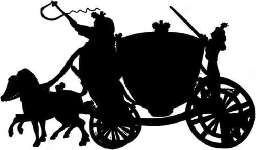 At Arabası İle Dörtnala Giden Yolcu Sticker 15cm