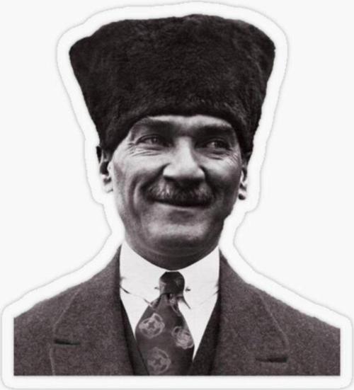 Atamız Gülümserken Atatürk Oto Araba Etiket Yapıştırma