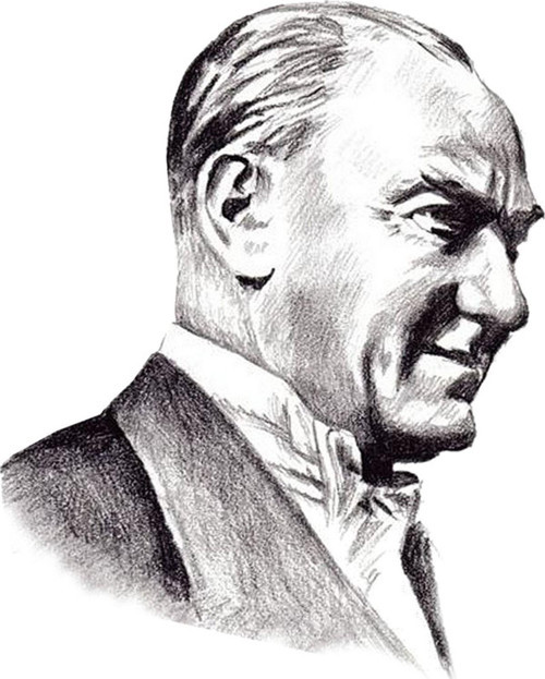 Atatürk Araba Sticker Yapıştırması 18cm Ve 7cm 2 Adet Md3