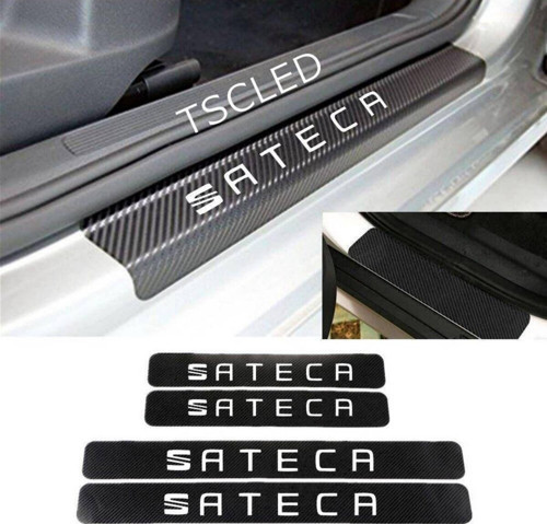Ateca Karbon Kapı Eşiği Kaplama Sticker Yapıştırma 4 lu Set zz207