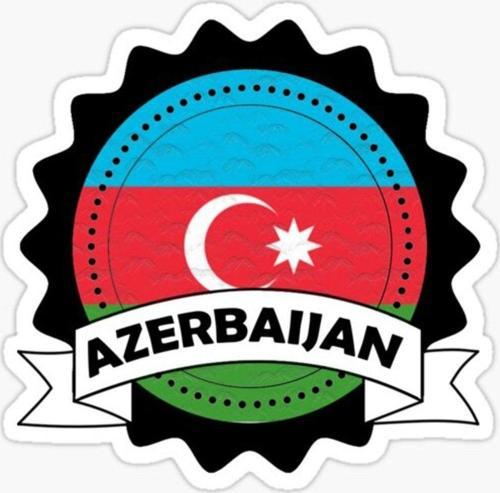 Azerbaycan Azerbaijan 17 Cm Araba Sticker Etiket MD1