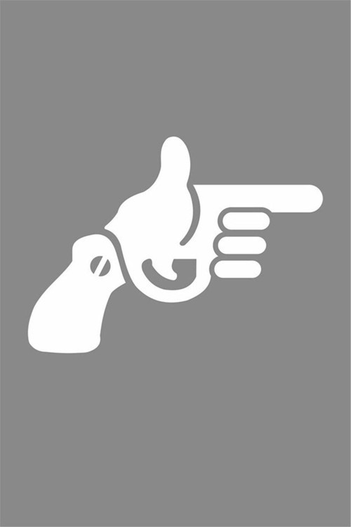 Ateş Etme Beyaz Renk Sticker 15cm 2 Adet