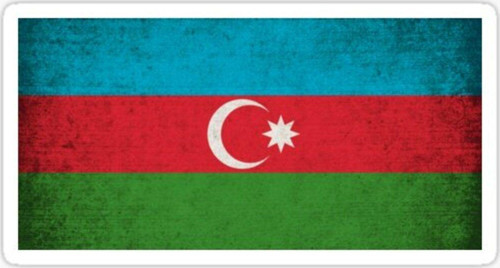 Azerbaycan Azerbaijan 17 Cm Araba Sticker Etiket MD13