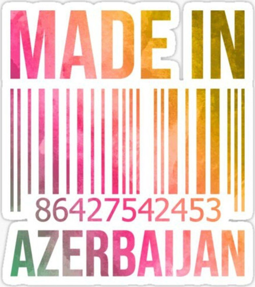 Azerbaycan Azerbaijan 17 Cm Araba Sticker Etiket MD20