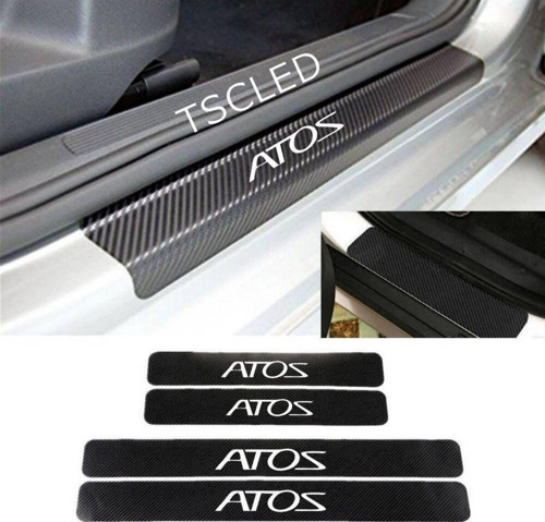Atos Karbon Kapı Eşiği Kaplama Sticker 4 lu Set zz80