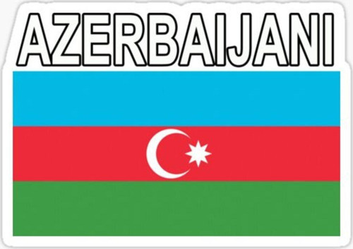 Azerbaycan Azerbaijan 17 Cm Araba Sticker Etiket MD22