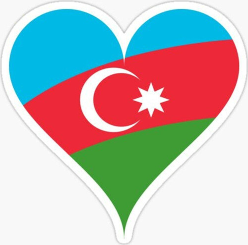 Azerbaycan Azerbaijan 17 Cm Araba Sticker Etiket MD5