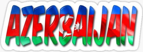 Azerbaycan Azerbaijan 18 Cm Araba Arka Cam Sticker MD14
