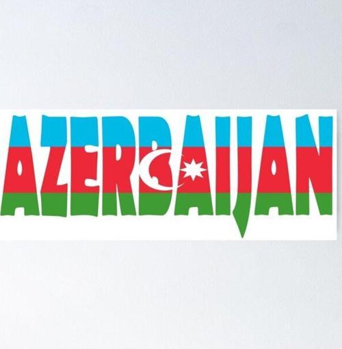 Azerbaycan Azerbaijan 18 Cm Araba Arka Cam Sticker MD2