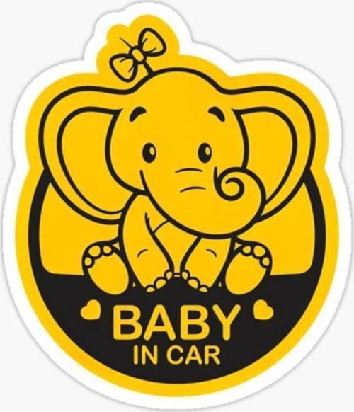Arabada bebek var Baby in Car Sticker Yapıştırma 19CM md1