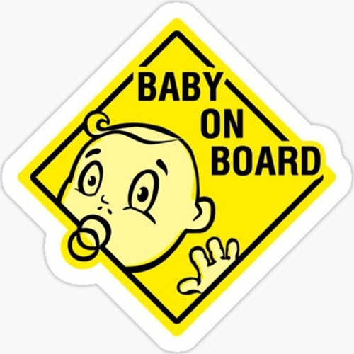 Arabada bebek var Baby On Board Sticker Etiket 19CM md1