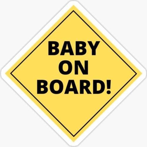 Arabada bebek var Baby On Board Sticker Etiket 19CM md10