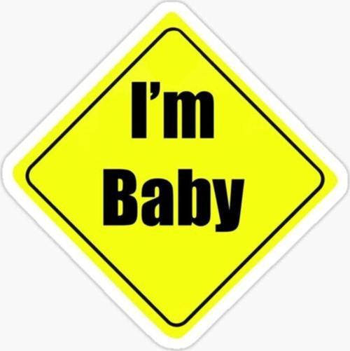 Arabada bebek var Baby On Board Sticker Etiket 19CM md11