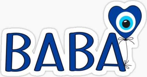 Baba Nazar Sticker Yapıştırması Etiket 20 cm