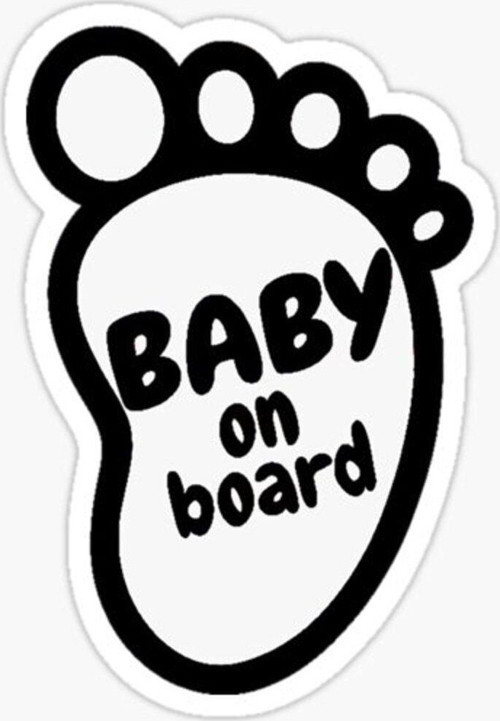 Arabada bebek var Baby On Board Sticker Etiket 19CM md17
