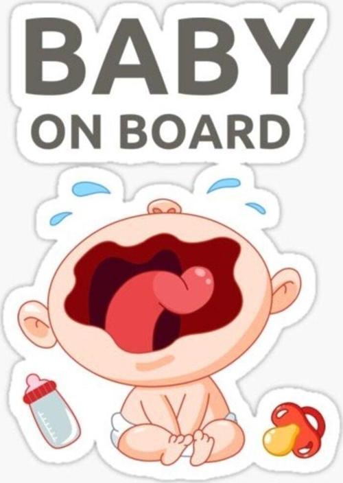 Baby On Board Arabada bebek var Araç Sticker Etiket 19CM md10