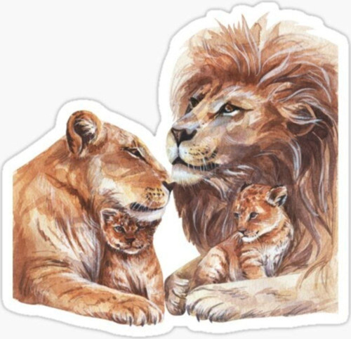 Aslan Ailesi Araba Oto Sticker Yapıştırma Etiket 17cm D1