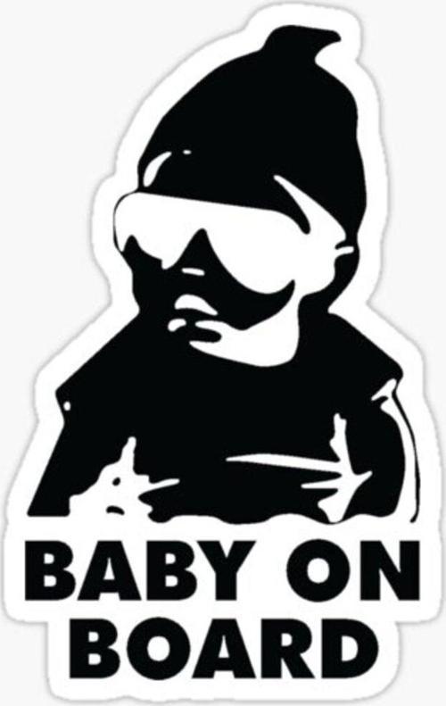 Arabada bebek var Baby On Board Sticker Etiket 19CM md9