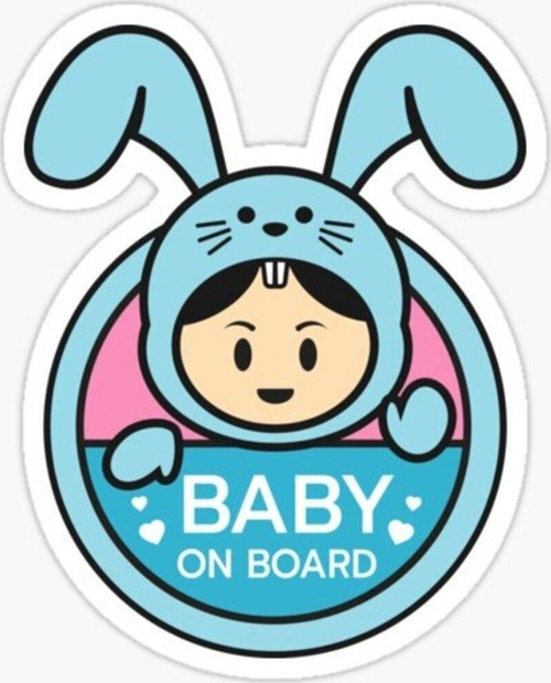 Arabada bebek var Baby On Board Sticker Yapıştırma 19CM md10