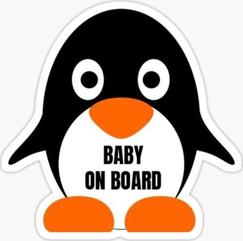 Arabada bebek var Baby On Board Sticker Yapıştırma 19CM md16