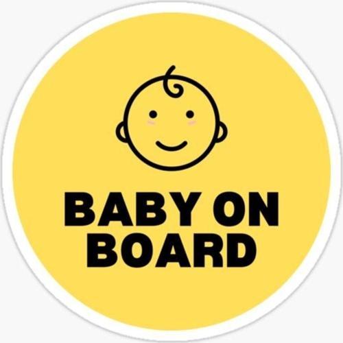 Arabada bebek var Baby On Board Sticker Yapıştırma 19CM md17