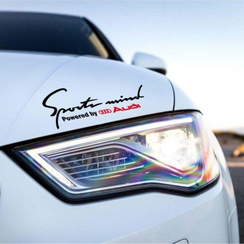 Audi Mind Kaput Üzerinde Araba Sticker Yapıştırması