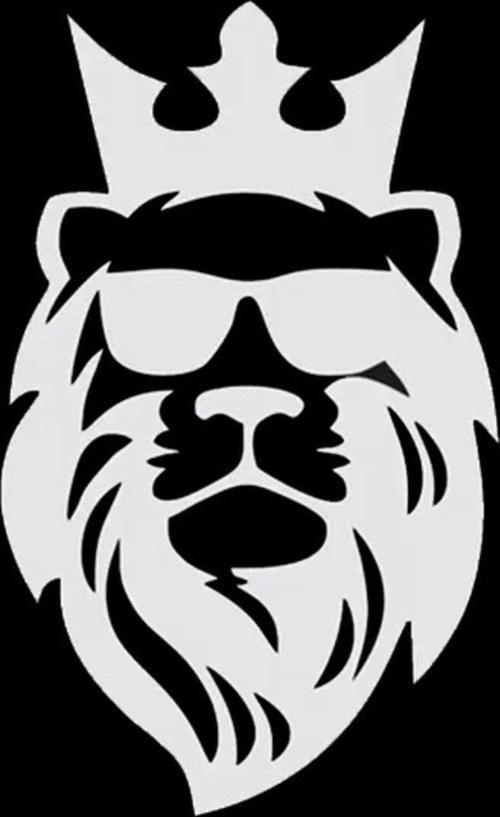 Aslan Araba Sticker Etiket Beyaz Renk 18CM