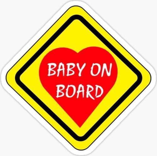 Arabada bebek var Baby On Board Sticker Yapıştırma 19CM md6
