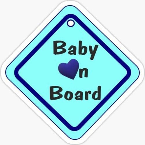 Baby On Board Arabada bebek var Sticker Etiket 19CM md2