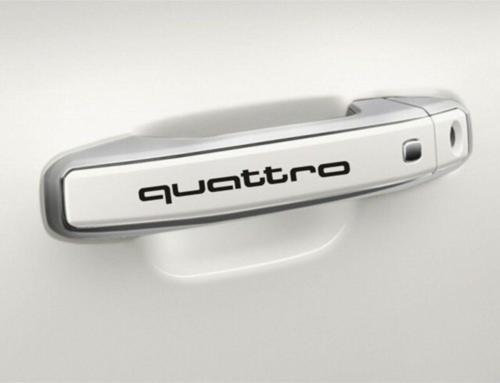 Audi Quattro Araba Kapı Kolu Araç Sticker Yapıştırma 8Ad