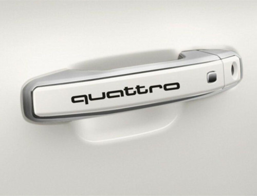 Audi Quattro Kapı Kolu Araç Sticker Yapıştırma 8Ad