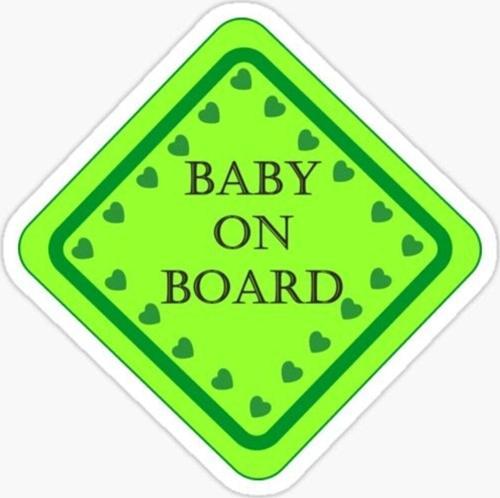 Baby On Board Arabada bebek var Sticker Etiket 19CM md4